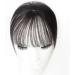 Bangs Hair Human Hair Bangs with Top Piece Clip in Seamless Topper&Fringe Extension 3D Natural Fringe Clip in Bangs Brazilian Non-remy Hair Pieces for Women Bangs Hair Clip(Black) - Buy Online on GoSupps.com