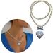 Oralgos Vintage Heart Loop Necklace - Fashionable Collarbone Chain & Pearl Choker | Statement Jewelry for Every Occasion - Buy Online on GoSupps.com