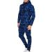 Men's Camo Jumpsuit Autumn Winter Zipper Hoodie Tactical Pants Mountain Suit - Dark Blue XL - Buy Online on GoSupps.com