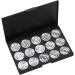 VINTORKY 15 Empty Cosmetic Case Travel Makeup Case Empty Makeup Eyeshadow Estuche De Maquillaje Silver - Buy Online on GoSupps.com