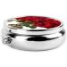 Rose Printed Mini Round Pill Box - 3 Compartment Travel Pill Organizer for Home & Office - Buy Online on GoSupps.com
