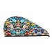 Beach Colored Pebbles Coral Velvet Dry Hair Cap | Perfect for Home Travel Pool Parties & More - Buy Online on GoSupps.com