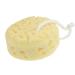 uxcell Shower Round Soft Sponge Pouf Loop Scrubber Beige