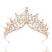 Unicra Gold Baroque Crowns and Tiaras Costume Rhinestones Wedding Queen Crown Princess Bridal Tiaras Hair Accessories for Women and Girls (Gold)