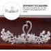 Vintage Swan Crown Headgear - Rhinestone Tiara & Crystal Crowns for Weddings - Elegant Baroque White Hair Accessory for Women - Buy Online on GoSupps.com