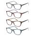Reading Glasses Women Stylish Readers Cheaters Glasses Modern Cat Eye Lightweight Frame 4 Pack Comfy Spring Hinge&4 Cases 4 Mix C2-tortoise Print 2.5 x