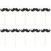 Hoement 40pcs mustache cupcake toppers fake mustache gender reveal cupcake toppers mustache party decorations cake decor de bautizo para ni o baby paper cup