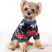 Yaodhaod dog sweater for small dogs fleece dog sweater ethnic style dog winter clothing ultra soft thermal winter warm puppy sweatshirt pet sweater (L blue) l