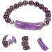 SOIMISS Bracelet Beaded Trim Girls Bracelet Trendy Bracelets Bead Braclet Natural Crystal Colored Beaded Bracelet Girl Wrist Decor Decorative Chakra Bracelet European and American Decorate 6X0.8XM Purple - Buy Online on GoSupps.com