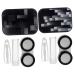 Wofashpuret case 2 sentences colored contact lenses contact lens container lens container eye contact case contact pockets invisible bracket make-up mirror etui