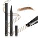 Eyebrow Pencil Microblade Eyebrow Pen - Liquid Microblading Eyebrow Pen Waterproof Eyebrow Pen with Eyebrow Pencil With 4 Micro-Fork Tip and Precise Brush Creates Natural Looking Brows (Light brown)
