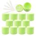 Zeoabsy 24 pieces 30ml green plastic empty can cosmetic lotion cream creme with screw cap inner lining for cream cans nail art lip balm cream + 5 x spoon green 30ml