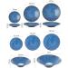 Dessert Dishes Ceramic Plates Nordic Blue Ceramic Dinner Plate Restaurant Pasta Steak Plates Home Fruit Salad Bowl Cake Dessert Plates Kitchen Utensils Salad Plates(A 9.5inch) (C 7.5inch One Size) - Buy Online on GoSupps.com