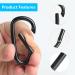Pack of 12 Black Mini Snap Hooks - 60x30mm Carabiners for Camping Travel & Hiking - Buy Online on GoSupps.com