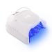 M - GlowPro Professional Hybrid 86W Wireless Rechargeable UV LED Nail Curing Lamp Cordless Nail Dryer for Gel Nails Manicure Pedicure (White)