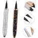 LALADEFIEE 2pcs Diamond Eyeliner Makeup Supplies Eyeliner No Glue Eye Grooming Eyeliner Liquid Pen Black Silver 1 count (Pack of 1) Black - Buy Online on GoSupps.com