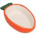Small Animals Pet Carrot Shaped Bowl For Nibbles Food 5.3" 1PK