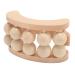 Filfeel back massage roller made of wood back muscle scooter rod 10 pearls depth tissue relief muscles with hand massager for back neck feet neck shoulders legs