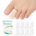 Silicone Toe Protectors - 4 Pairs Gel Toe Sleeves Toe Protectors - Toe Caps with Aloe Vera Essential Oils - Toe Cushions for Pain Relief Toe Protection for Corns (Transparent Color+4M) Transparent Color Medium(4 Pair)