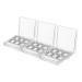Healeved 3ensembles Palette de Fards Paupi res Vide Transparente avec Rangement pour Pinceaux et Compartiments pour Tester les Couleurs de Maquillage