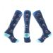 ZLYJ 3 Pairs Compression Socks Patterned Socks Knee Highs Stockings Compression Running Socks for Women and Men LA