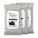 BioMiracle Charcoal Makeup Remover and Cleansing Towelettes 3 Pack/180 Towelettes - pH Balanced Removes Eyeliner Eye-Shadow Lipstick and Mascara
