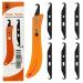 HEADLEY TOOLS Hook Blade Utility Knife, Golf Grip Removal Tool Hook Knife with Blades for Regripping Golf Clubs, Golf Club Grip Hook Blade Knife Orange (7pcs Hook Blades, 1pcs Hook Knife Handle)
