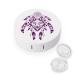 Tribal Wolf Head Cute Contact Lens Case Travel Portable Round Contact Storage Box Kit with Mirror for Daily Outdoor