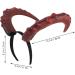 minkissy Demon Horn Headband Devil Headband Devil Horn Hair Hoop Carnival Headdress Prop Devil Cosplay Costume Dark Red - Buy Online on GoSupps.com