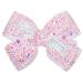 Pink Pearl Rhinestone Hair Bows Set - 3 Pcs Alligator Clips for Girls and Women | Glitter Floral Bow Hairpins for Xmas Party Gifts - Buy Online on GoSupps.com