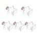 Zerodeko Gifts 5pcs Cork Glass Bottle Storage Jar Ordinary Glass Wedding Wedding Favours