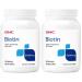 GNC Biotin 5000mcg Supplement Supports Healthy Hair Skin and Nails 120 Servings (Pack of 2)