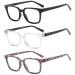 Suertree reading glasses Blue light filter glasses 3 Pack Stylish reader optics anti-blue visual aid for women men quality spring hinge reading aid 2.5x BM671 2.5x dioptria 3PC