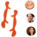 FRCOLOR Orthotics against wrinkles facelifting face smile corrector neck corrector tool anti-wrinkle beauty tool facelift training device lips shaper bottle brush exercise ladder 11.5X2.5cm orange - Buy Online on GoSupps.com