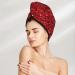 Red Glitter Microfiber Hair Towel - Soft Super Absorbent Quick Dry Wrap for Women | Ideal for Long Curly & Thick Hair - Buy Online on GoSupps.com