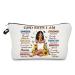 African American Makeup Bag for Purse God Says I Am Unique Special Lovely Chosen Forgiven Afro Black Cosmetic Bags Inspirational Gift Afro -54712-B