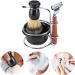 Jadeshay 4-Piece Shaving Kit with Stand, 3 Edge Shaving Razor, Stainless Steel Holder, Brush, and Bowl Set - Men's Manual Shaving Tool Gift Set - Buy Online on GoSupps.com