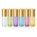 Pinkiou 5ml Glass Roller Bottles with Stainless Steel Balls Essential Oil Empty Bottles & Corkscrew for International Shipping - Buy Online on GoSupps.com
