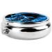 Blue Skull Printed Mini Round Pill Box | 3 Compartment Medicine Organizer | Portable Travel Pill Case for Home & Office - Buy Online on GoSupps.com