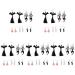 50 Pcs Halloween Earrings Festival Earrings Party Women (Assorted Color)