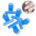 Nail tips clips 5 pieces nail tips clips c curve nails clamp nail extension clips multifunction nailart accessories for NailArt DIY building (blue)