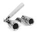 Kingscope 3X25 Vintage Opera Glasses Binoculars for Theater Musical Concert (Lorgnette, Silver, with Handle) with Handle - Silver