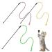 Simarro interactive cat stick toys 3PCs colorful bite -proof rope for teasing the cat Magic wand for kitten training cat wand interactive wand kitten cat exercise