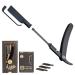 Better Barber Patented Straight Edge Razor for Men, Shaving Razor Handle for Beard and Hair, Easy to Use and Replace, 1+10 Disposable Blade Heads, Durable Handle Black 11 Piece Set Black