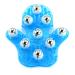 SAMYO Palm-Shaped Massage Glove with 9 360-Degree Metal Rollers Personal Care Blue