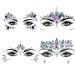 Halloween Crystals Face Stickers for Women Mermaid Face Sticker  4 Sets Rhinestone Rave Festival Face Jewels  Eyes Body Temporary Tattoos for Kids Cosplay Fairy Halloween Costume