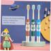 Mikinona 4-Piece Children's Cartoon Toothbrush Travel Case | Kids Toothbrush Travel Set | Ideal for Home & Travel - Buy Online on GoSupps.com