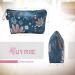 UYRIE Waterproof Cosmetic Bag - Travel Makeup Bags for Toiletries | Blue & Pink Flower Designs - Buy Online on GoSupps.com