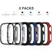 Fullife 6-Pack PC Matte Case with Tempered Glass Screen Protector Compatible with Apple Watch Series 6/5/4/SE Overall Shockproof Bumper for iWatch.40mm (Green/Blue/Red/Midnight/Starlight/transparent) Green/Blue/Red/Midnight/Starlight/Clear 40mm - Buy Online on GoSupps.com