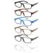 Cojwis 6 Pack Reading glasses for men women blue light filter glasses anti blue light PC gaming fashion glasses visual aid reading aid (6 color mix-1 2.25 x) 6 color mix-1 2.25 x